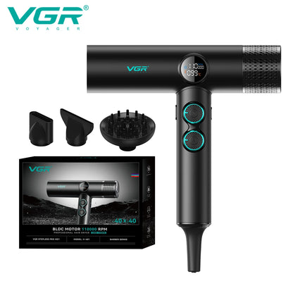 VGR Leafless Hair Dryer Professional Blow Dryer Brushless Motor 110000 RPM Suitable For Home Salons Powerful Hair Dryer V-401