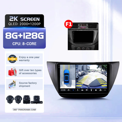 9" For Mitsubishi Lancer 9 CS 2000-2010 Car Radio 2K QLED Screen Android 16 Wireless BT Carplay Touch 4G WIFI