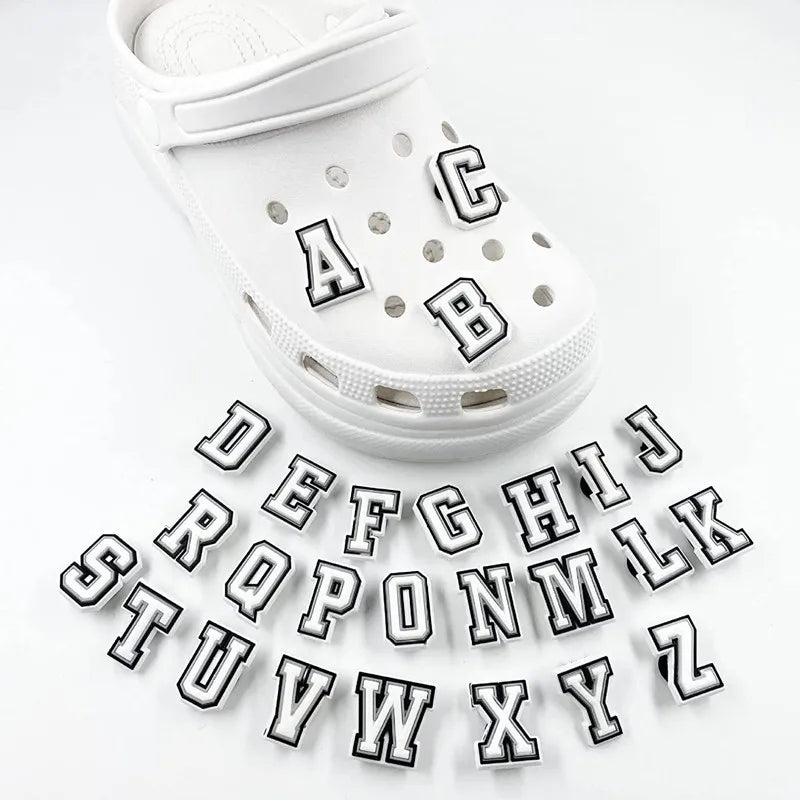 1-39PCS Letter Angle Number Good Quality Shoes Charms DIY PVC Shoe Bag Accessories For Wristband Pendant Decoration Party Gifts