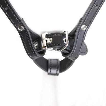 Leather Forced Orgasm Harness,Massage Wand Belt Massager Strap,Vibrator Restraint BDSM Pleasure Bondage,Chastity,Sex Toys Women
