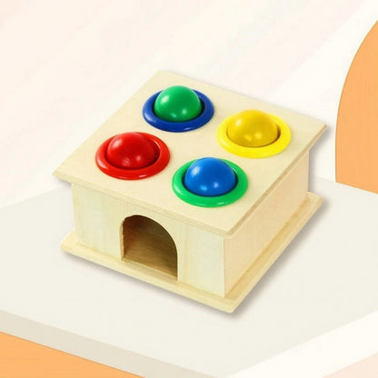 Wooden Pounding Toy Compact Hammering Toy Wooden Mallet Lightweight Mini for Toddlers, Playroom, Classroom