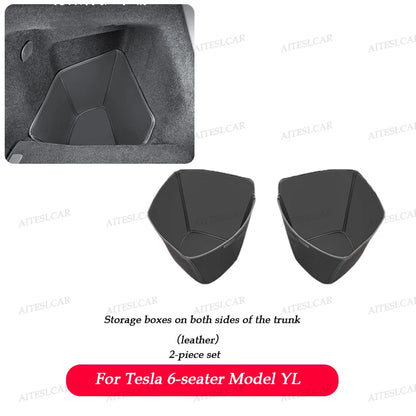 For Tesla Model YL Launch Trunk Mat Full Coverage Trunk Both Side Guards Seat Backrest Protective Pad Cargo Liner Anti Dirty Mat