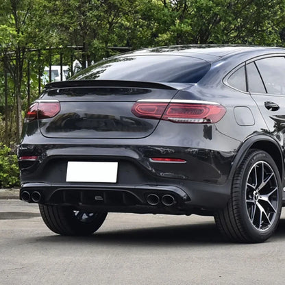 For Mercedes Benz GLC Coupe C253 GLC260 GLC300 2016+ AMG Car Rear Roof Trunk Spoiler Body Kit Tail Wings Gloss Black Carbon Look