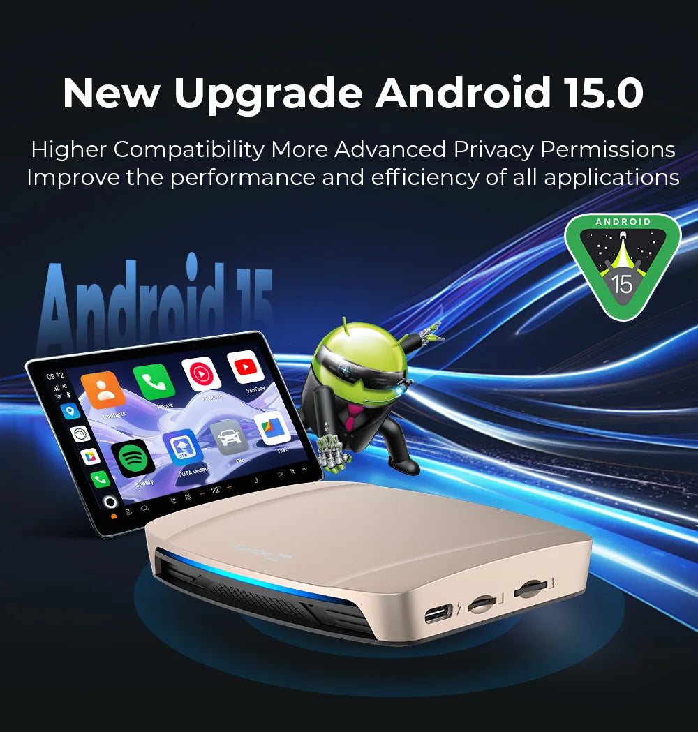 Ultra box 8GB+128GB 5G netAndroid 15.0 SM6350 Ai Box CarPlay Wireless Android Auto Wireless Adapter Support Youtube Netfilx IPTV