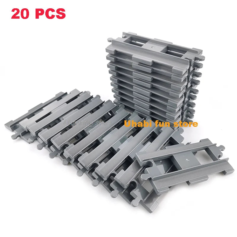 Rail Transport Big Size Building Blocks Creative Track Accessories Assemble Toys For Children Bricks Compatible City Train Set