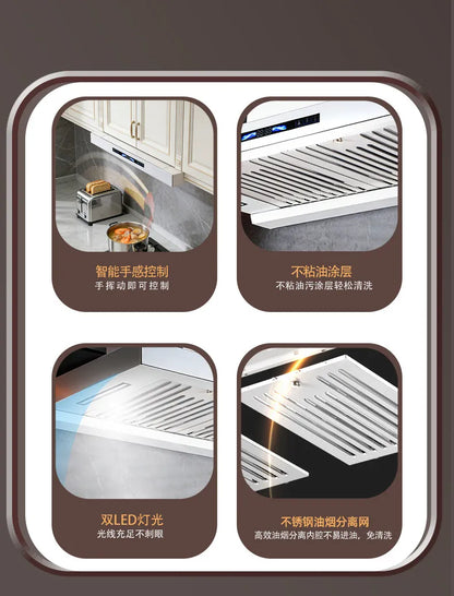 600/700 Ultra-thin Mini Range Hood for Home Kitchens, Small Apartments, and Apartments - Oil and Fume Separator
