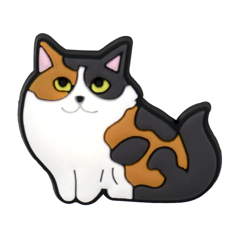 1/50/100pcs Cat Shoe Charms Sphinx Orange Cat Pins for Shoe Accessories Cute Decorations for Kids Women Clog Buckle Ornament