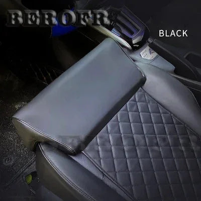 Leather Car Seat Extender Cushion Leg Support Pillow Memory Foam Knee Pad Long-Distance For Hyundai Driver Protector Mat