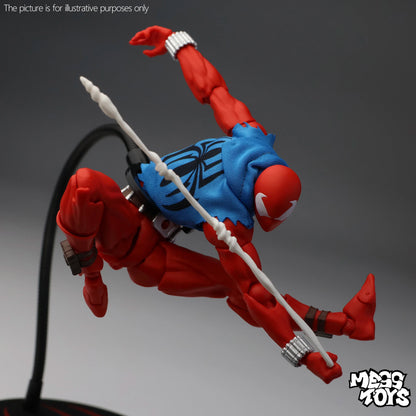 Mess Toys Scarlet Hero Scarlet Spider Man Spiderman Blue Battle Suit Spiderman Anime Action Figure Figurine Statue Model Gifts