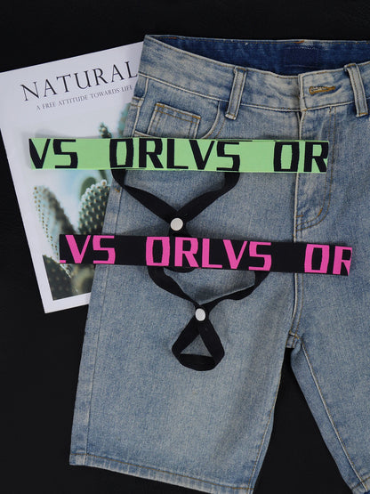 3 PCS Men's ORLVS Letter Waistband Sexy Jockstraps Multicolor Removable Snap Crotch Underwear