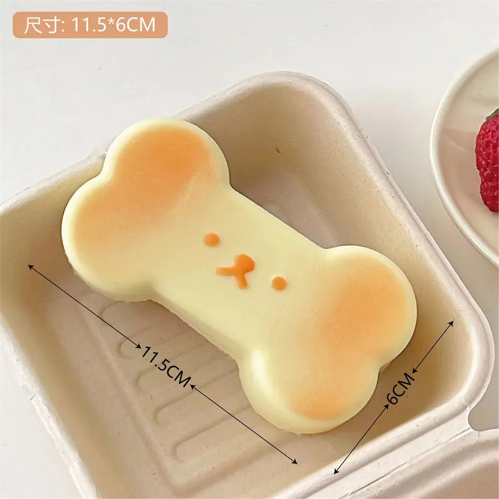 Cute Bread Squishy Slow Rising Squeeze Fidget Toys Funny Stress Relief Anti-stress Pinch Mochi Squishy Toy For Kids Party Gift