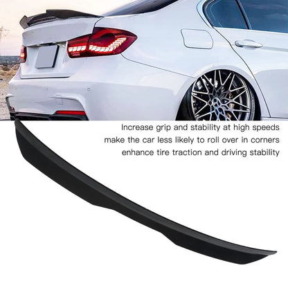 Rear Window Roof Spoiler Visor Deflector Universal Fit Reduce Resistance Window Top Lip Molding Trim Glossy Black