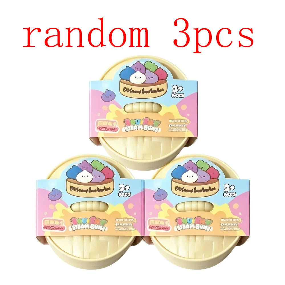 Blind Box Colorful Simulated Dumpling Squishy Relaxing Relieve Anxiety Antistress Enhance Happiness Rebound Squeeze Reliever Toy