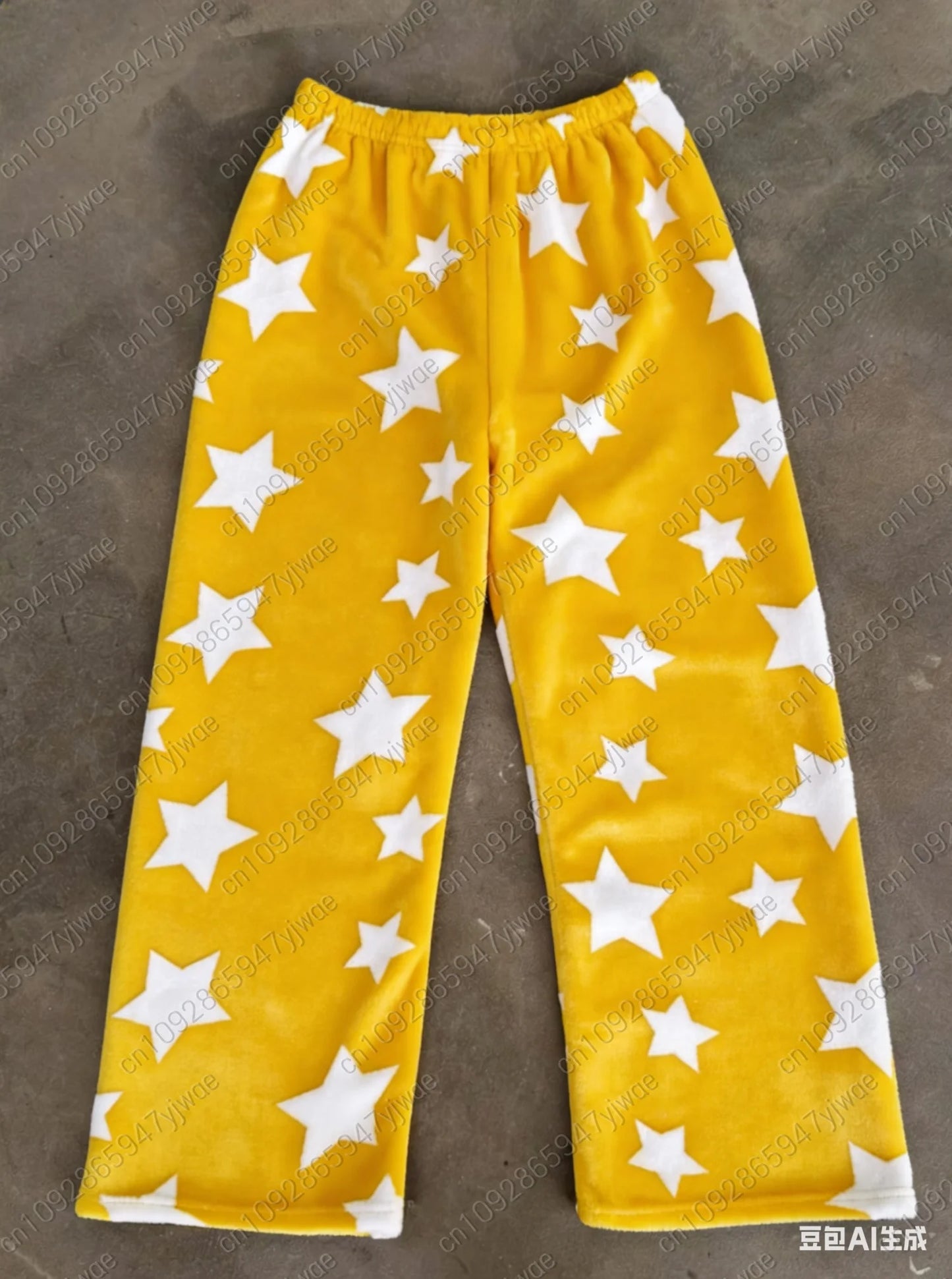 2025 Winter Women cartoon stars print  plush Pajama Pants women Soft Trousers Cute Women Casual Home Anime Cartoon  Pajama Pants