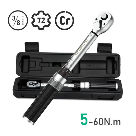 New 3/8" 5-60N.m Torque Wrench Square Unit Torque Wrench 1/4" Pro Torque Wrench 5-25N.m Professional Bicycle Auto Repair Tool