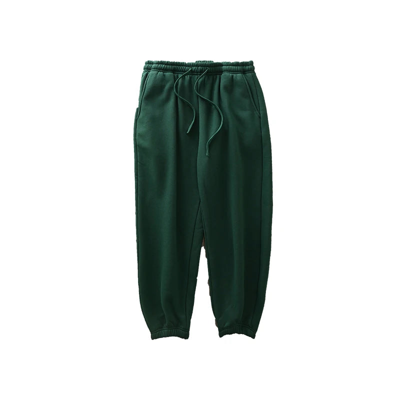 DUKEEN 500G Heavyweight Men's Fleece Jogger Sweatpants Autumn and Winter Basic Soild Color Thick Sport Long Pants Men's Clothing