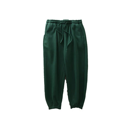 DUKEEN 500G Heavyweight Men's Fleece Jogger Sweatpants Autumn and Winter Basic Soild Color Thick Sport Long Pants Men's Clothing