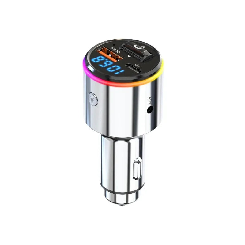 News AUX Player RGB LightBluetooth FM Transmitter Handsfree Car MP3 Player Stereo Car FM Modulator PD30W Quick Charge QC3.0