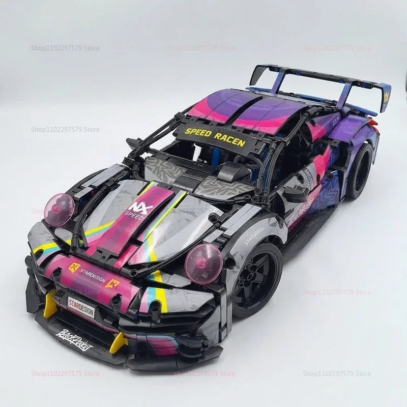 1611pcs Racing Car 1:10 Building Blocks Set Technical Model Sports Car Toy DIY Collector's Gift for Adults Teens Kids Boys Girls