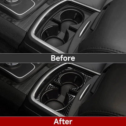 For Chrysler 300 (2011-2014) Car Center Console Gear Shift Panel Steering Wheel Cover Carbon Fiber Interior Sticker Accessories