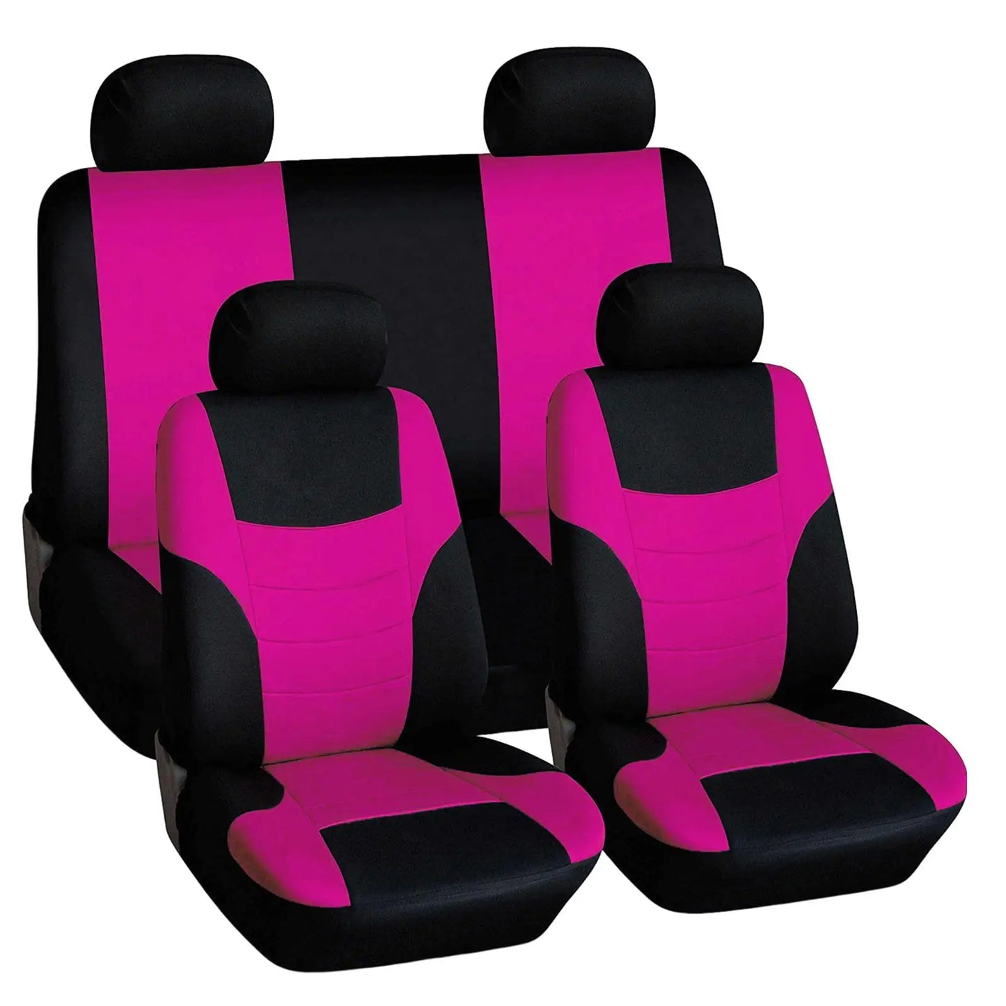 8Pcs Car Seat Covers Front Rear Headrest Protector Comfortable Fashion Seat Cover Protectors for Car SUV All Seasons Auto Parts