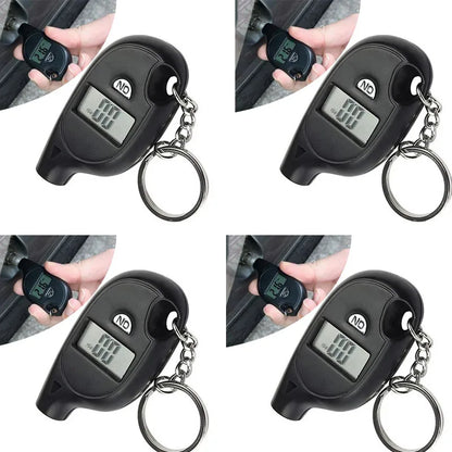 1-4Pcs Keychain Style Tire Gauge Digital Lcd Display Tester Gauge Car Tire Pressure Test Meter Car Motorcycle Tyre Diagnostic