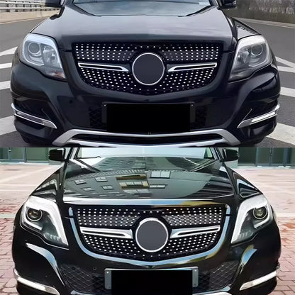 2013 To 2015 for Mercedes-Benz GLK Class X204 GLK260 GLK300 GLK350 Front Bumper Grille Racing Grill Hood Mesh Diamond Style Grid