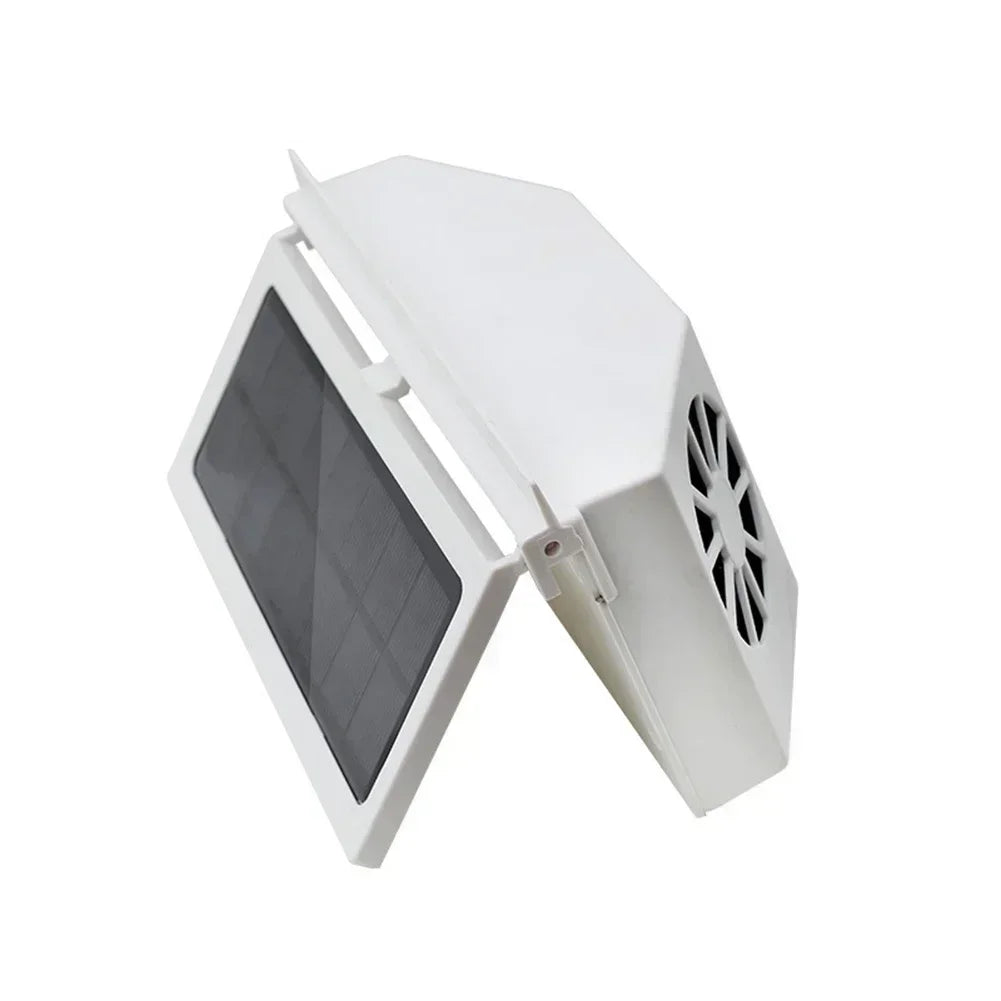 3 Head Car Exhaust Fan USB Rechargeable Solar High Wind Power Air Circulation Cooling Heat Dissipation Universal Fit All Cars