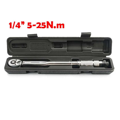 5-25N.m Micrometer Car Motorbike Disassembly Tool Professional Adjustable Torque Wrench 1/4'' Drive Spanner Hand Tool