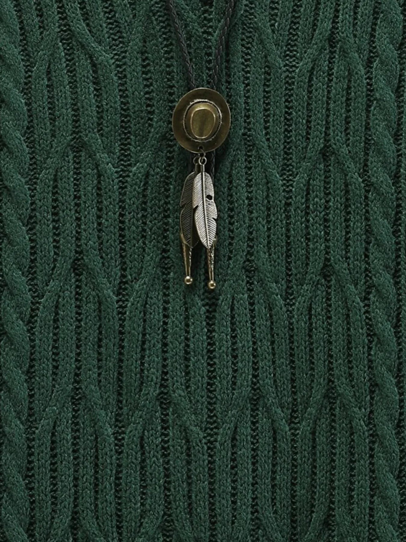 Men's Preppy Style Cable Knit Sweater Vest V Neck Sleeveless Knitwear Green Striped Trim Casual Pullover Vest For Spring Autumn