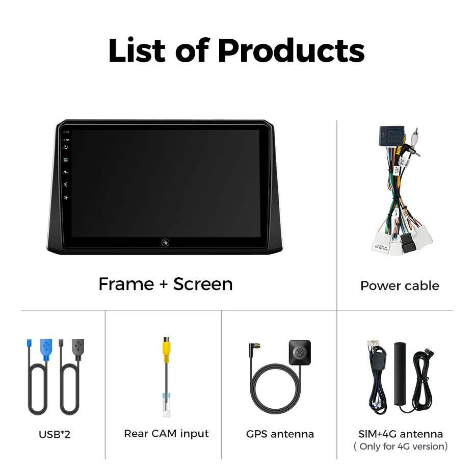 Ainavi Car Multimedia For Toyota Corolla 2019-2026 E210 Wireless Carplay Android Auto 4G Car Radio DSP Stereo IPS Screen 2 Din