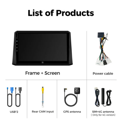 Ainavi Car Multimedia For Toyota Corolla 2019-2026 E210 Wireless Carplay Android Auto 4G Car Radio DSP Stereo IPS Screen 2 Din
