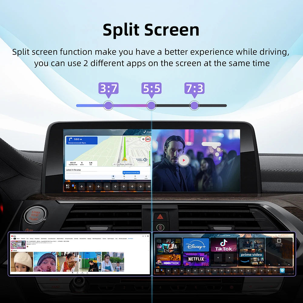Wireless AI Box For BMW Or Other Car With Wireless CarPlay System Android 13 8GB RAM 128GB ROM Dual WiFi Support 4G Sim LEXXSON