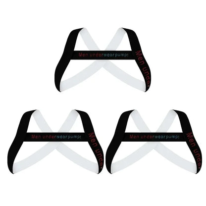 Men's Sexy Muscle Shoulder Straps Elastic Band Harness Chest Bodybuilding Straps Fashion Elastic Fun Decorative Shoulder Strap