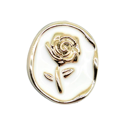 1/29PCS Acrylic Shoe Charms Golden Flower Heart Luxury Jewelry Shoe Accessories Fashion Women Shoe Decoration for Clog Sandal