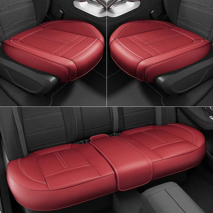 Universal PU Leather Car Seat Cover Full Wrap Anti Slip Vehicle Chair Protector Mat Waterproof Sweatproof Auto Seat Cushion