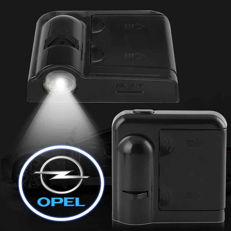 Car Door Projector LED Shadow Lights Lamp Car Accessories For Opel Astra j Insignia Astra g Corsa Zafira b Mokka Vivaro Meriva