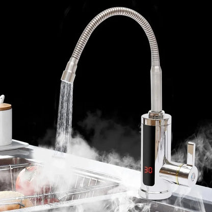 360° Rotation Electric Faucet Heater For Instant Hot Water 3KW with LCD Display for Energy Saving