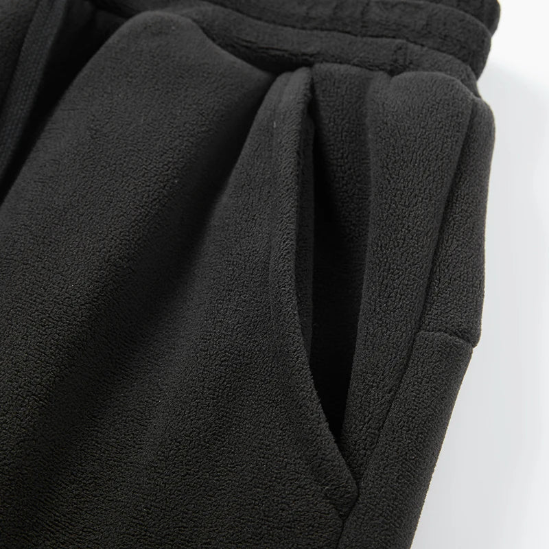 YJKVUR Unisex 2026 Winter New Oversize Pants Men Women Warm Fleece Liner Drawstring Trousers Casual Comfortable Gym Sweatpants