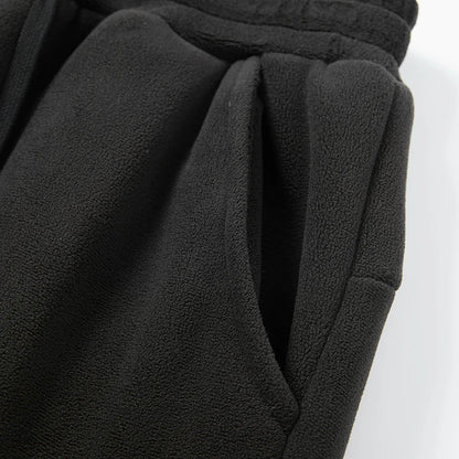 YJKVUR Unisex 2026 Winter New Oversize Pants Men Women Warm Fleece Liner Drawstring Trousers Casual Comfortable Gym Sweatpants