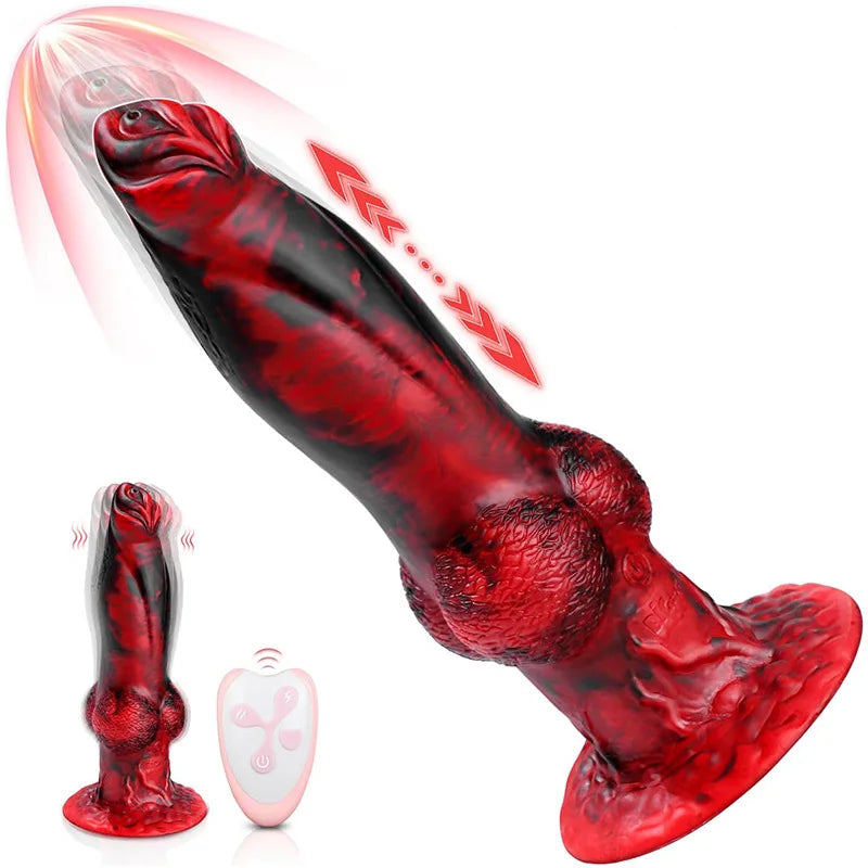 Thrusting Dragon Dildo Vibrator Sex Toys 10" 4IN1 Monster Remote Control Thick Dildo Suction Cup Dildo Anal Toys Adult Product