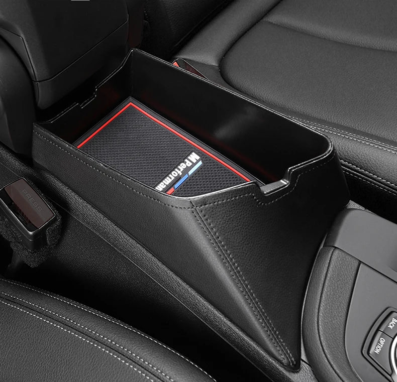 LHD Car Central Seat Armrest Box Console Storage Container Organizer Tray Interior For BMW X1 F48 X2 F39 2016-21 Car Accessories