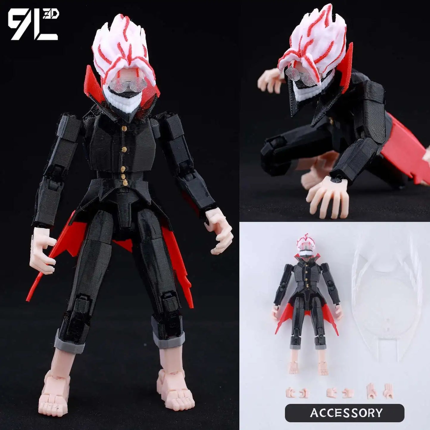 9L3D Printed Lucky Dummy 13 Spider-Man 3D Printed Action Figure, Multi-Jointed Poseable Anime Model, Collectible Gift for Fans