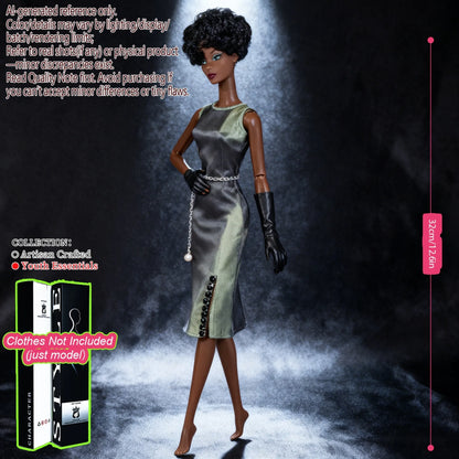 12.6in 1/6 Ball-Jointed BJD/MJD - 12-Joint Posable, Realistic Skin, Collector’s Premium Gift (Figure Only)
