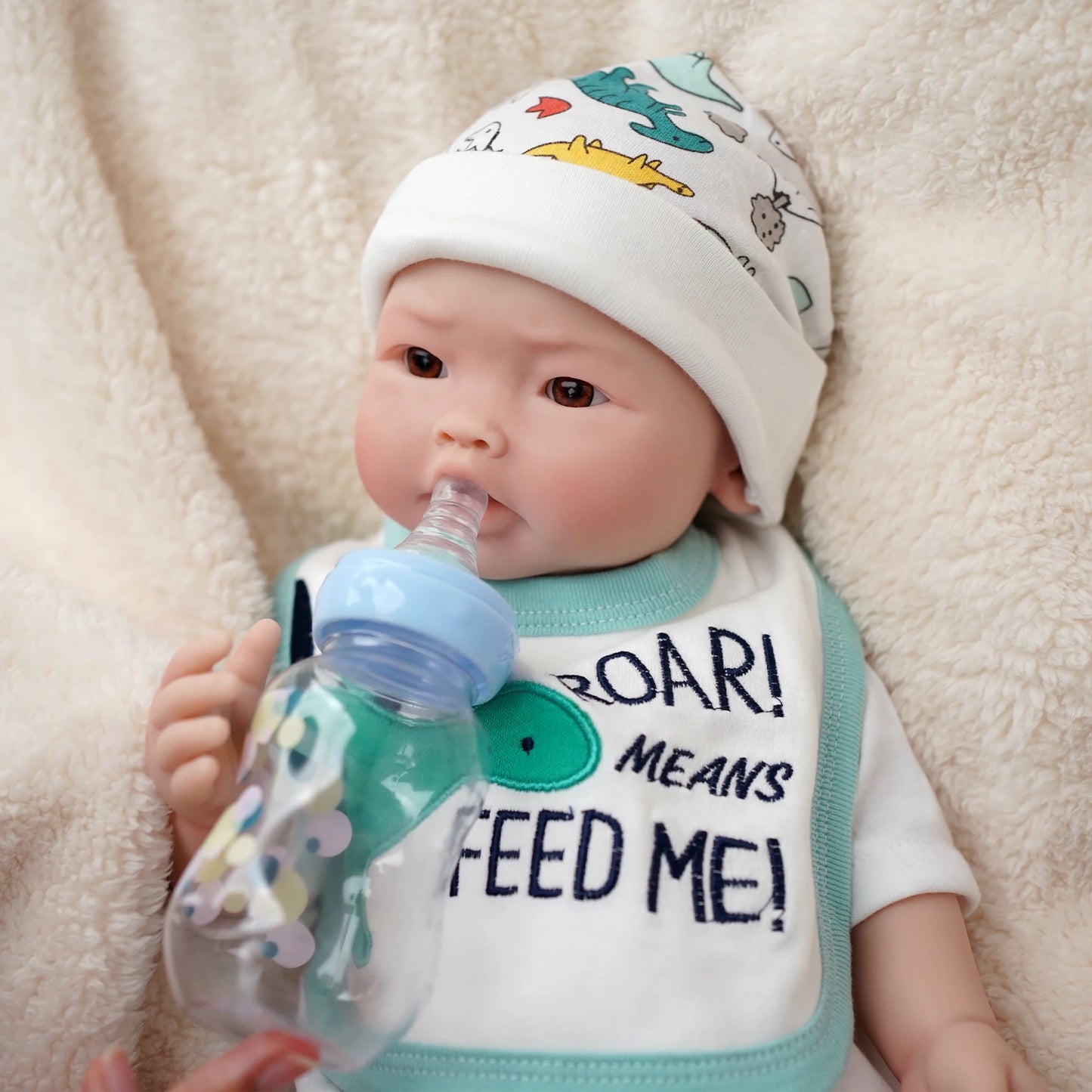 17" Full Silicone Reborn Baby Doll-Soft,Realistic Newborn, Full Body Silicone Not Vinyl Perfect Gift for Collectors Parents