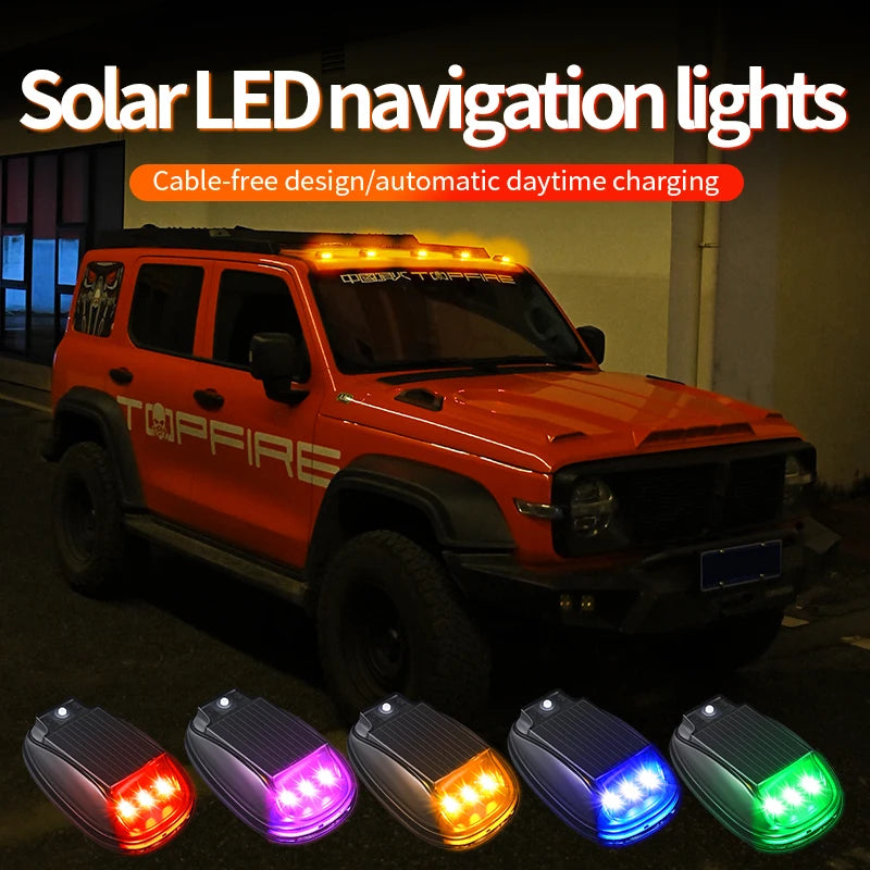 4/5pcs Wireless Mouse Warning Roof Light with Flashing Modes, Remote Control Multifunctional Roof Decoration Light for Cars SUV