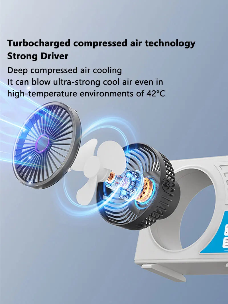 Lenovo Air-conditional Rechargeable Table Fan Portable Small Fan For Student Dormitory Computer Summer Gadget Home Desk Office