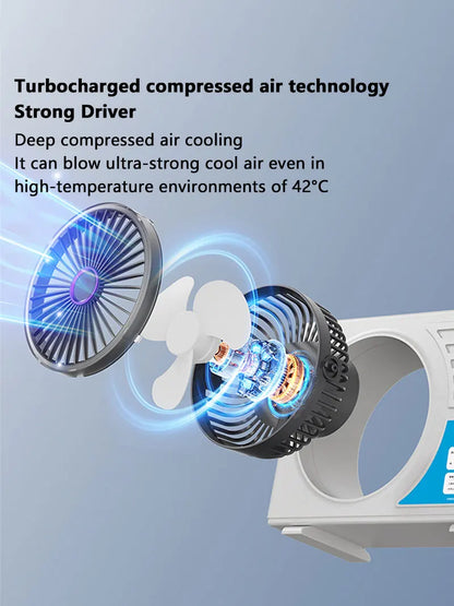 Lenovo Air-conditional Rechargeable Table Fan Portable Small Fan For Student Dormitory Computer Summer Gadget Home Desk Office
