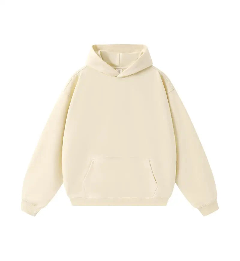 DIY Custom LOGO 450gsm Cotton French Terry Oversized Drop Shoulder Hoodie Men Grey Blue Street Wear Hip Hop Comfortable Hoodie