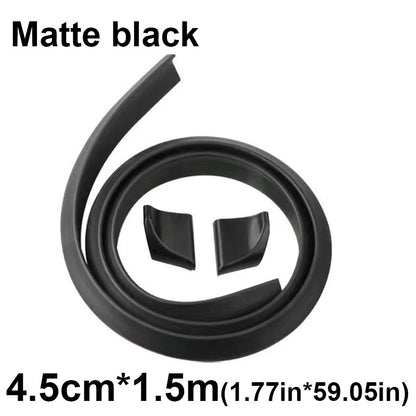 Universal 1.5M Car-Styling 5D Carbon Fiber Car-Styling 5D Fiber Shiny Black Spoilers DIY Refit Spoiler for Car Accessories